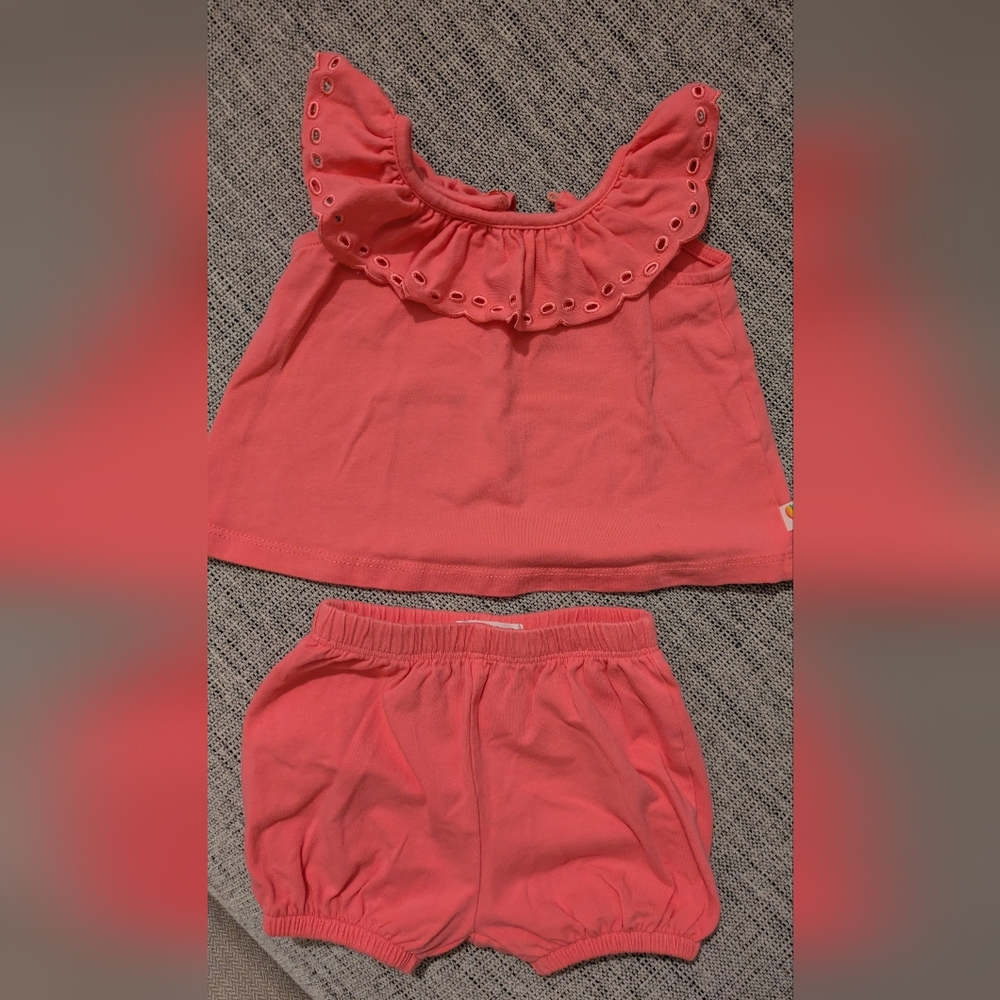 Pink Baby Dress and Bloomers Set